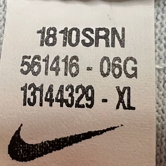 Nike Dri-Fit Mens XL Gray Tee Shirt Athletic Cut Spellout Swirly Logo Graphic - Picture 6 of 10